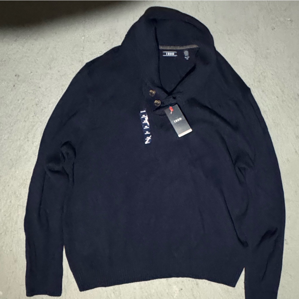 New with tags men’s dark blue mock neck sweater XXL IZOD